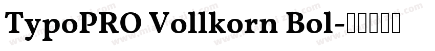 TypoPRO Vollkorn Bol字体转换